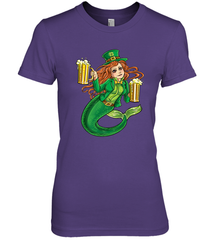 St Patricks Day Shirt Women Leprechaun Mermaid Girls Redhead Women's Premium T-Shirt Women's Premium T-Shirt - FordPhuMy