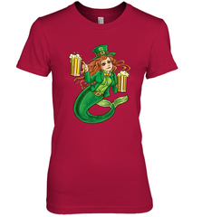 St Patricks Day Shirt Women Leprechaun Mermaid Girls Redhead Women's Premium T-Shirt Women's Premium T-Shirt - FordPhuMy