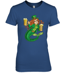 St Patricks Day Shirt Women Leprechaun Mermaid Girls Redhead Women's Premium T-Shirt Women's Premium T-Shirt - FordPhuMy