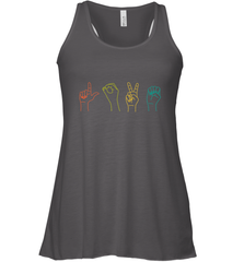 Love ASL Sign language Alphabet Valentines Day Gift idea Women's Racerback Tank Women's Racerback Tank - FordPhuMy