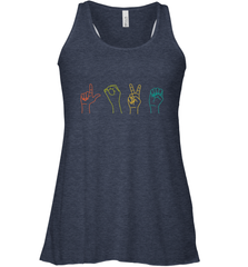 Love ASL Sign language Alphabet Valentines Day Gift idea Women's Racerback Tank Women's Racerback Tank - FordPhuMy