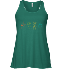Love ASL Sign language Alphabet Valentines Day Gift idea Women's Racerback Tank Women's Racerback Tank - FordPhuMy