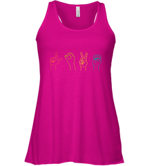 Love ASL Sign language Alphabet Valentines Day Gift idea Women's Racerback Tank Women's Racerback Tank - FordPhuMy