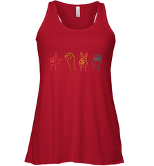 Love ASL Sign language Alphabet Valentines Day Gift idea Women's Racerback Tank Women's Racerback Tank - FordPhuMy