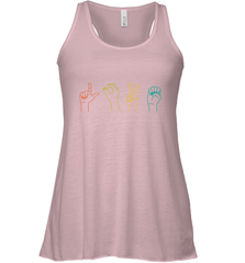 Love ASL Sign language Alphabet Valentines Day Gift idea Women's Racerback Tank Women's Racerback Tank - FordPhuMy