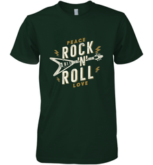 Peace Rock and Roll Love Music Guitar Retro Hippie Men's Premium T-Shirt Men's Premium T-Shirt - FordPhuMy