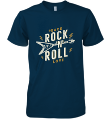 Peace Rock and Roll Love Music Guitar Retro Hippie Men's Premium T-Shirt Men's Premium T-Shirt - FordPhuMy