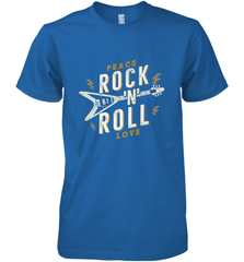 Peace Rock and Roll Love Music Guitar Retro Hippie Men's Premium T-Shirt Men's Premium T-Shirt - FordPhuMy