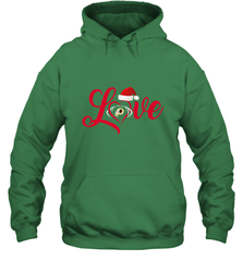 NFL Washington Redskins Logo Christmas Santa Hat Love Heart Football Team Hooded Sweatshirt Hooded Sweatshirt - FordPhuMy