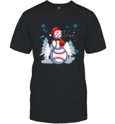 DABBING BASEBALL SNOWMAN _ Christmas Funny Men's T-Shirt