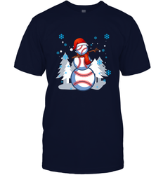 DABBING BASEBALL SNOWMAN _ Christmas Funny Men's T-Shirt