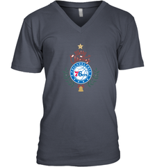 NBA Philadelphia 76ers Logo merry Christmas gilf Men's V-Neck Men's V-Neck - FordPhuMy