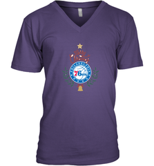 NBA Philadelphia 76ers Logo merry Christmas gilf Men's V-Neck Men's V-Neck - FordPhuMy