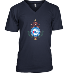 NBA Philadelphia 76ers Logo merry Christmas gilf Men's V-Neck Men's V-Neck - FordPhuMy