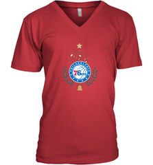 NBA Philadelphia 76ers Logo merry Christmas gilf Men's V-Neck Men's V-Neck - FordPhuMy