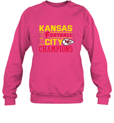Kansas City Football Champions Vintage KC Distressed Gift Crewneck Sweatshirt Crewneck Sweatshirt - FordPhuMy