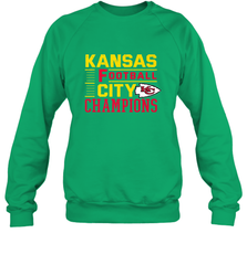 Kansas City Football Champions Vintage KC Distressed Gift Crewneck Sweatshirt Crewneck Sweatshirt - FordPhuMy