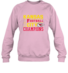 Kansas City Football Champions Vintage KC Distressed Gift Crewneck Sweatshirt Crewneck Sweatshirt - FordPhuMy