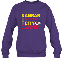 Kansas City Football Champions Vintage KC Distressed Gift Crewneck Sweatshirt Crewneck Sweatshirt - FordPhuMy
