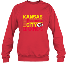 Kansas City Football Champions Vintage KC Distressed Gift Crewneck Sweatshirt Crewneck Sweatshirt - FordPhuMy