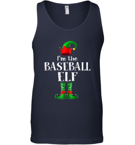 I'm The Baseball Elf Matching Family Pajama Christmas Men's Tank Top