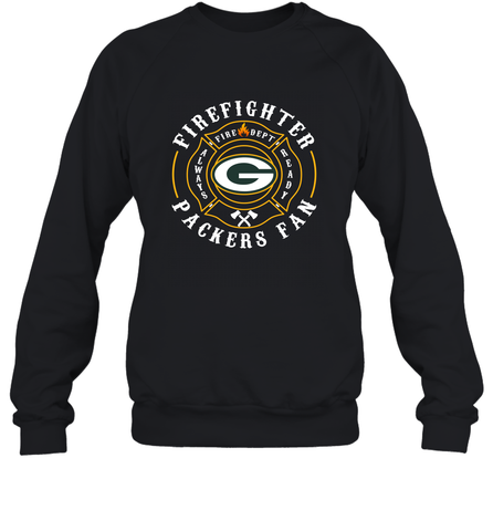 Green Bay Packers NFL Pro Line Green Firefighter Crewneck Sweatshirt Crewneck Sweatshirt / Black / S Crewneck Sweatshirt - FordPhuMy