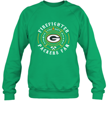 Green Bay Packers NFL Pro Line Green Firefighter Crewneck Sweatshirt Crewneck Sweatshirt - FordPhuMy