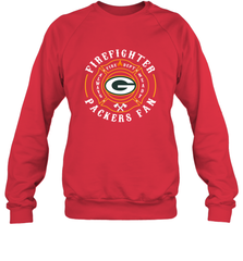 Green Bay Packers NFL Pro Line Green Firefighter Crewneck Sweatshirt Crewneck Sweatshirt - FordPhuMy