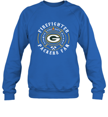 Green Bay Packers NFL Pro Line Green Firefighter Crewneck Sweatshirt Crewneck Sweatshirt - FordPhuMy