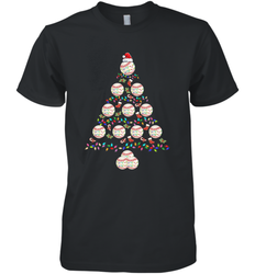Baseball Balls Christmas Tree lights Xmas Gift Holiday Men's Premium T-Shirt