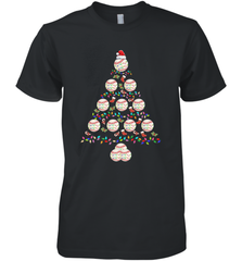 Baseball Balls Christmas Tree lights Xmas Gift Holiday Men's Premium T-Shirt Men's Premium T-Shirt - FordPhuMy