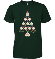 Baseball Balls Christmas Tree lights Xmas Gift Holiday Men's Premium T-Shirt Men's Premium T-Shirt - FordPhuMy