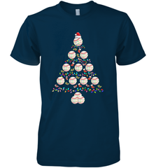 Baseball Balls Christmas Tree lights Xmas Gift Holiday Men's Premium T-Shirt Men's Premium T-Shirt - FordPhuMy