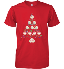 Baseball Balls Christmas Tree lights Xmas Gift Holiday Men's Premium T-Shirt Men's Premium T-Shirt - FordPhuMy