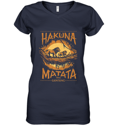 Disney The Lion King Live Action Hakuna Matata Sunset Poster Women's V-Neck T-Shirt