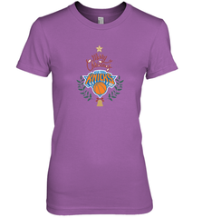 NBA New York Knicks Logo merry Christmas gilf Women's Premium T-Shirt Women's Premium T-Shirt - FordPhuMy