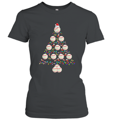 Baseball Balls Christmas Tree lights Xmas Gift Holiday Women's T-Shirt Women's T-Shirt - FordPhuMy