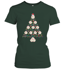 Baseball Balls Christmas Tree lights Xmas Gift Holiday Women's T-Shirt Women's T-Shirt - FordPhuMy