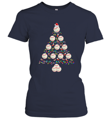 Baseball Balls Christmas Tree lights Xmas Gift Holiday Women's T-Shirt Women's T-Shirt - FordPhuMy