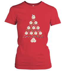Baseball Balls Christmas Tree lights Xmas Gift Holiday Women's T-Shirt Women's T-Shirt - FordPhuMy