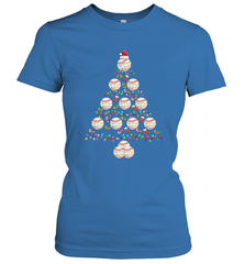 Baseball Balls Christmas Tree lights Xmas Gift Holiday Women's T-Shirt Women's T-Shirt - FordPhuMy