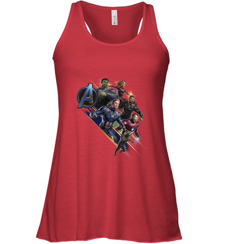 Marvel Avengers Endgame Action Pose Logo Women's Racerback Tank