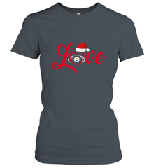 NFL Pittsburgh Steelers Logo Christmas Santa Hat Love Heart Football Team Women's T-Shirt Women's T-Shirt - FordPhuMy