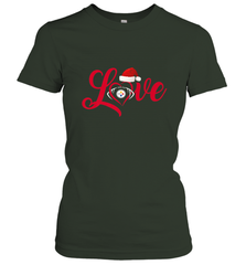 NFL Pittsburgh Steelers Logo Christmas Santa Hat Love Heart Football Team Women's T-Shirt Women's T-Shirt - FordPhuMy