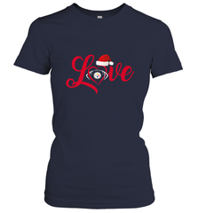 NFL Pittsburgh Steelers Logo Christmas Santa Hat Love Heart Football Team Women's T-Shirt Women's T-Shirt - FordPhuMy