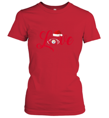 NFL Pittsburgh Steelers Logo Christmas Santa Hat Love Heart Football Team Women's T-Shirt Women's T-Shirt - FordPhuMy