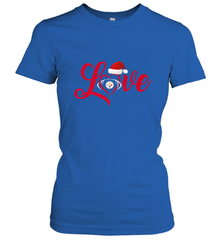 NFL Pittsburgh Steelers Logo Christmas Santa Hat Love Heart Football Team Women's T-Shirt Women's T-Shirt - FordPhuMy