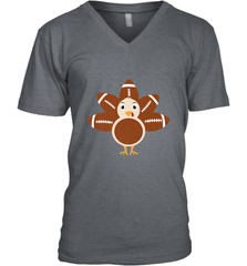 Funny Football Turkey Fall Thanksgiving Football Men's V-Neck Men's V-Neck - FordPhuMy