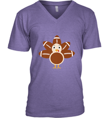 Funny Football Turkey Fall Thanksgiving Football Men's V-Neck Men's V-Neck - FordPhuMy