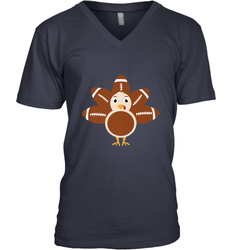 Funny Football Turkey Fall Thanksgiving Football Men's V-Neck